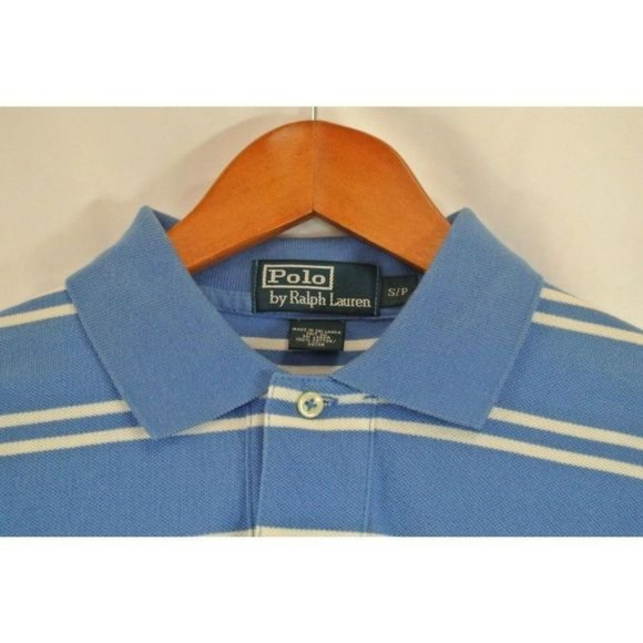 Polo Ralph Lauren Collared Shirt Blue Striped Mens Small  Relaxed Oversize Fit - Picture 2 of 10